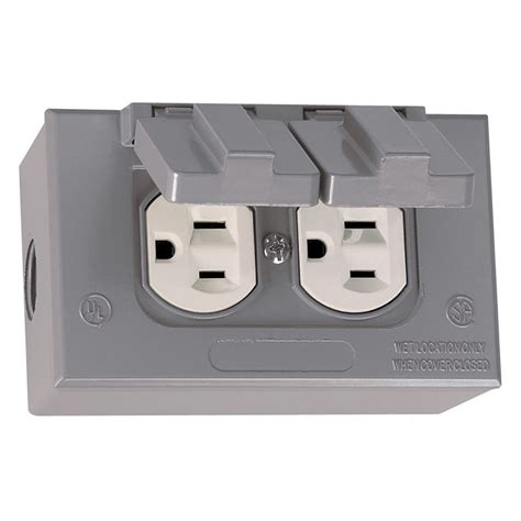 metal exterior power outlet box|single gang electrical box metal.